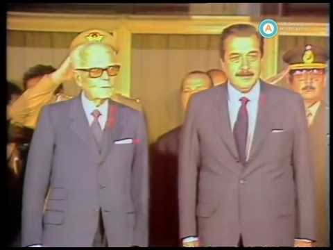 [Raúl Alfonsín despide al presidente italiano Sandro Pertini]