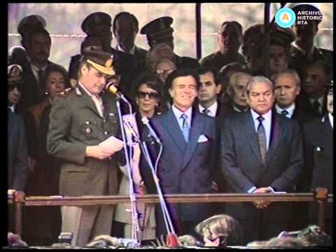 [Cadena nacional: Menem y Rojas en la conmemoración por el general San Martín]