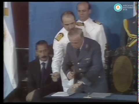 [Cadena nacional: firma de las Bases para el Proceso de Reorganización Nacional]