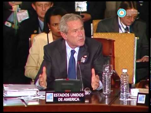 [IV Cumbre de las Américas: Intervenciones de Chávez y Bush]