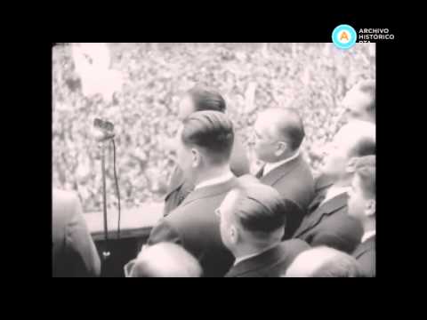 [El presidente Perón da a conocer la última voluntad de Eva Perón]