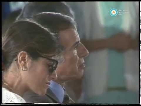 [Carlos Menem y Zulema Menem en la Misa de Pascua de Luján]