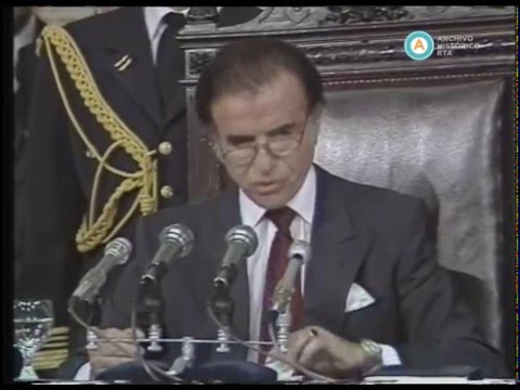[Cadena nacional: Apertura de Sesiones Ordinarias: Carlos Menem]