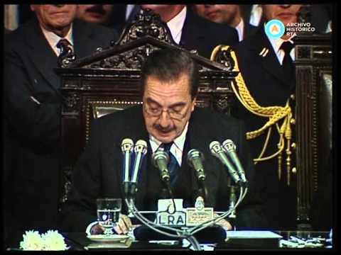 [Cadena nacional: Apertura de Sesiones Ordinarias: Raúl Alfonsín]