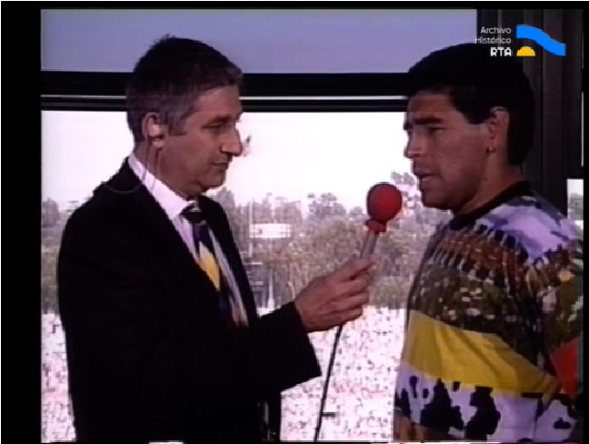 [Mundial FIFA Estados Unidos ’94: Postpartido Argentina vs Rumania. Entrevista a Maradona]