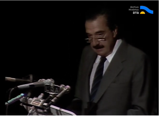 [Cadena nacional: Alfonsín inaugura el II Congreso Pedagógico Nacional]