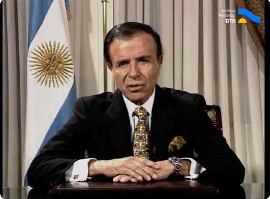 [Cadena nacional: Discurso de Menem a un año del atentado a la AMIA]