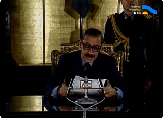 [Cadena nacional: Mensaje de Videla por la visita del presidente de Brasil a la Argentina]
